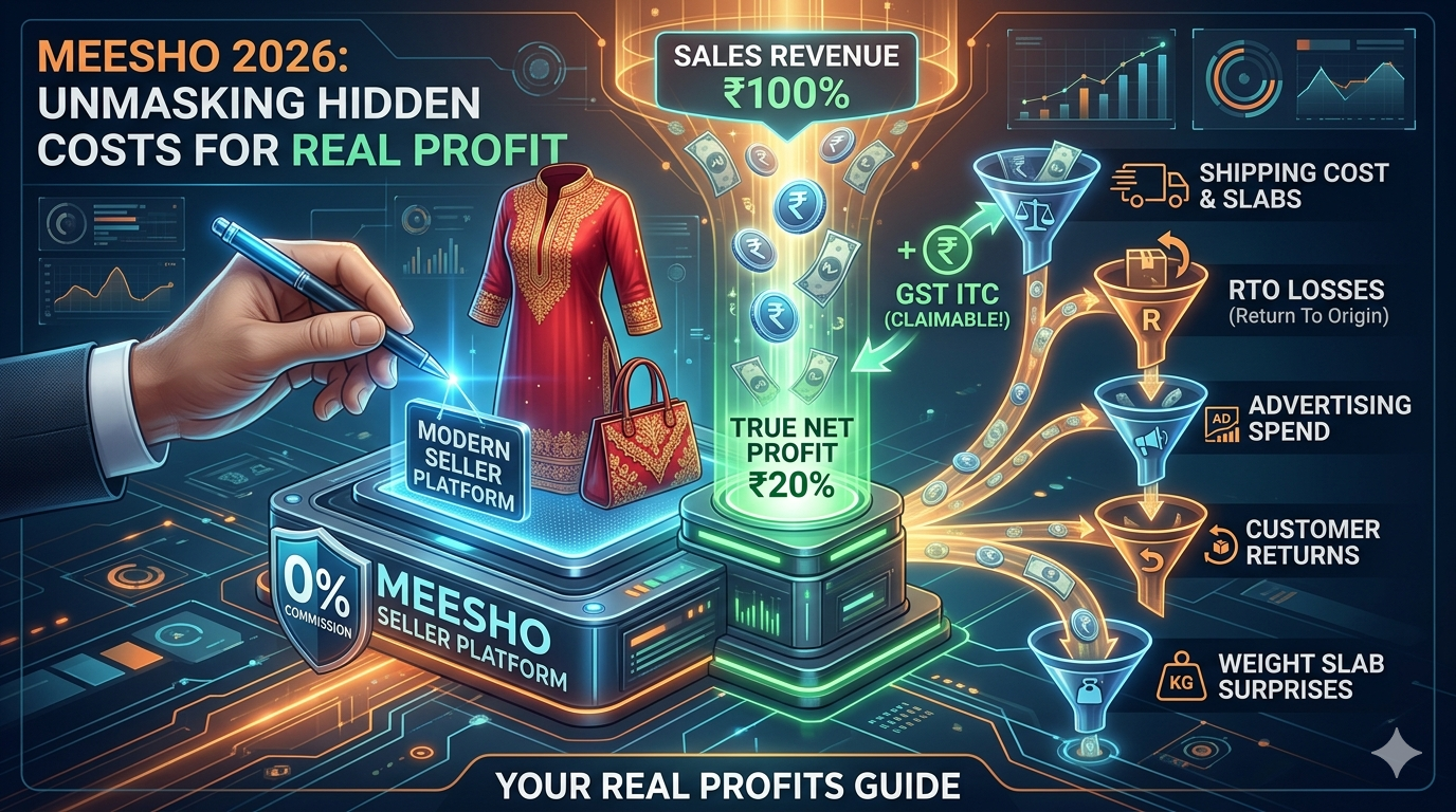 Ultra Fast Meesho Price Calculator 2026: How to Actually Calculate Net Profit, Factor in RTO & Real Margins